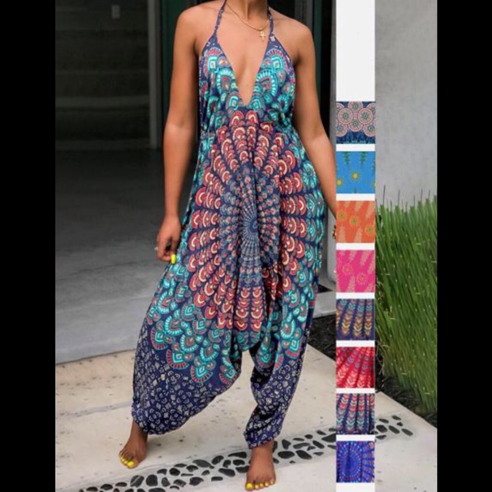 Printed Harem Jumpsuit